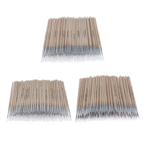 100pcs Wooden Pointed Tips Brush Painting Pen Nail Art Oil Ceramic Crafts - Picture 1 of 7
