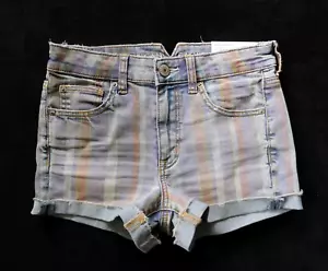 Pantalón corto American Eagle Next Level elástico tiro alto talla 6 28 puño dobladillo crudo - Imagen 1 de 3