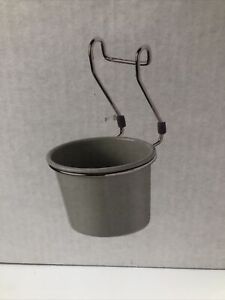 Ikea Hultarp Container Green &Silver  5.5" x 6.25" New Hanging Pot 1999