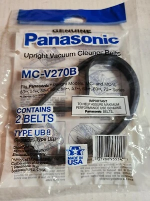 Genuine Panasonic Upright Vacuum Cleaner Belts MC-V270B Belts 24- 2 Packs New - image 1 of 3