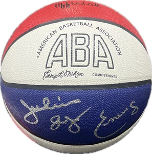 Julius Dr. J Erving Signed Autographed ABA Basketball JSA Authenticated Silver - Picture 1 of 4