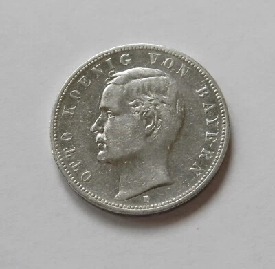 BAYERN: 5 Mark 1899 "OTTO", J. 46, sehr schön, RAR !!! - Bild 1 von 2