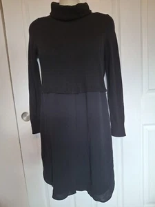 Madewell Timelapse abito girocollo donna med lana misto alpaca maglia nera nuovo con etichette - Foto 1 di 16