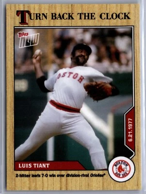2020 Topps Now Turn Back the Clock #83 Luis Tiant Boston Red Sox - Image 1 of 2
