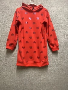 Tommy Hilfiger Sweatshirt Youth L 12/14 Red Black Long Fleece Hoodie Logo Print - Picture 1 of 6