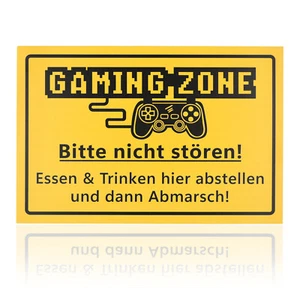 FunX Gaming Zone Wandschild - Lustiges Türschild für Zocker, Gamer und Teenager - Bild 1 von 4