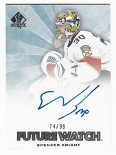 2021 Upper Deck SP Authentic Retro Future Watch Auto Spencer Knight Panthers /99