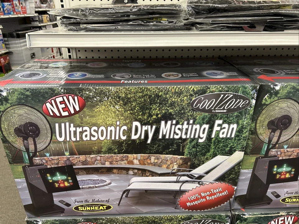 Ventilador de niebla ultrasónico Sun Heat con Bluetooth, disponible en negro o blanco Foto 1 de 1