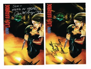 ZORRO TOPPS COMICS 1994 MINI-POSTERS 13X10 SIGNED! MCGREGOR & CHO LADY RAWHIDE - Picture 1 of 2