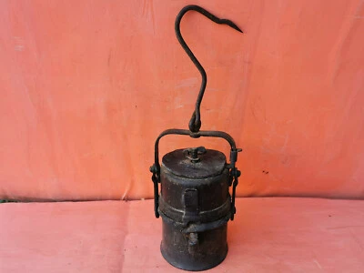 RARE OLD MINING CARBIDE LAMP GAS CEROSINE PRIMITIVE TOOL  - Image 1 of 4