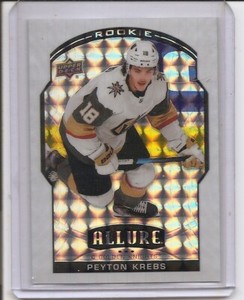 2020-21 UD Allure Peyton Krebs White Diamond Insert Card /50 Golden Knights