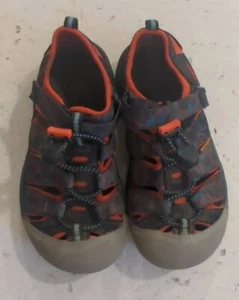 Keen H2 Gray Orange Sandals Water Shoes Big Kids Boys Girls Sz 13 - Picture 1 of 10