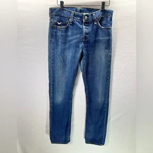 Jeans Levi’s 501 Vintage Fly Button Uomo 28/32 100 Cotone Denim Pantaloni Blu 1836 - Foto 1 di 11