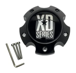KMC XD Series Gloss Black 5 Lug Wheel Center Cap W/Screws 1079L145AGB CAP M-865 - Picture 1 of 2