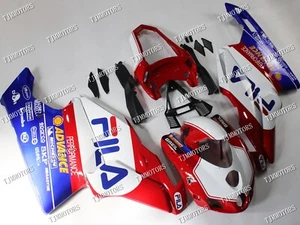 For 05-06 Ducati 999/749 Red White ABS Injection Mold Bodywork Fairing Kit Panel - Picture 1 of 10