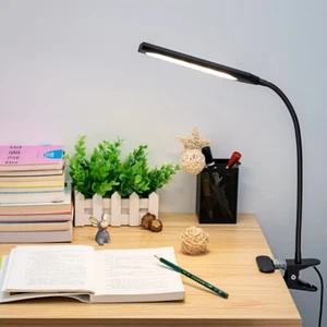 Flexible LED USB Clip On Desk Lamp Dimmable Memory Bed Reading Table Study Light - Picture 1 of 12