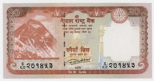 Nepal 20 Rupees 2020 Pick 78 UNC Uncirculated Banknote Mount Everest - Picture 1 of 2