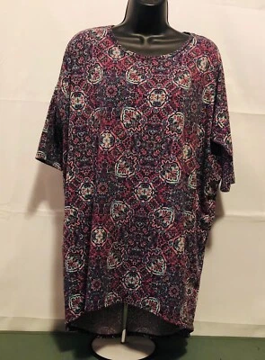 Túnica manga corta Lularoe para mujer talla M patrón cachemir muy buen estado Foto 1 de 4