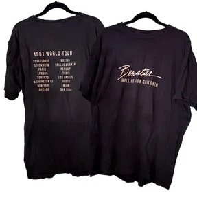 Benetar hell is for children brown 1981 world tour t shirt oversized sz XL - Picture 1 of 5