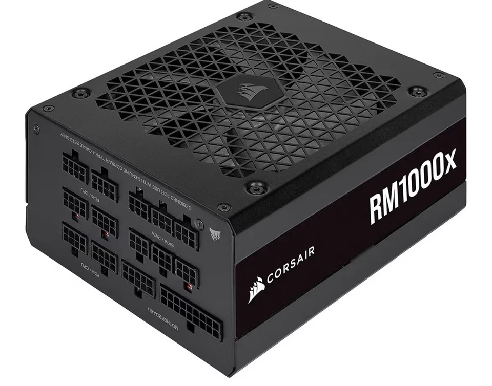 CORSAIR RM1000x 1000W Fully Modular ATX Power Supply 80+ Gold Low Noise Black - Image 1 of 1