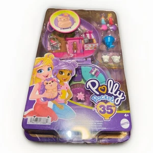 Polly Pocket Puppen und Spielset, Igel Café kompakt mit 2 Mikropuppen - Bild 1 von 5