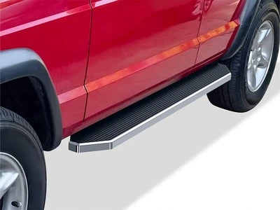 Barra Nerf de escalón lateral iBoard pulida de 6" apta para Jeep Cherokee 84-00 4 puertas Foto 1 de 4