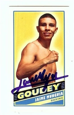 Jaime Munguia 2020 Goodwin Champions Hand Signed Autograph Goudey Mini  #G18 JSA - Image 1 of 3