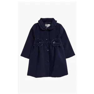 Abrigo con volantes y forro de piel sintética Widgeon para niñas en azul marino talla 4 $79 - Imagen 1 de 6