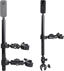 Motorcycle Mount kit for Insta360 One X5 X4 X3 X2 RS- Double Clamps Handlebar Ho - Picture 1 of 7