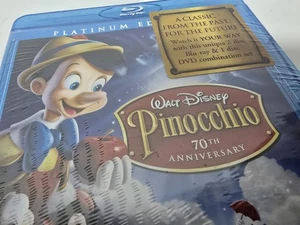Disney Pinocchio 70th anniv 3 disk Platinum Edition Blu Ray - Picture 1 of 6