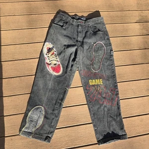 Raw Blue Denim Baggy Jeans Vintage 36W / 31L Urban Street wear Hip Hop - Picture 1 of 11