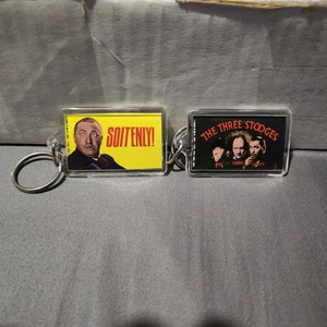 Lote De 2 Llaveros De Colección Los Tres Chiflados 1986 - Imagen 1 de 5