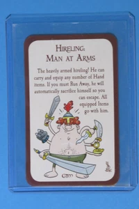 Munchkin Knights Hireling Man at Arms Promo Card w/Ultra Pro Sleeve/Loader NM/MT - Picture 1 of 2