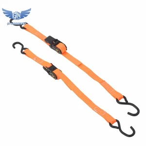 2 PIEZAS Correas de trinquete de alta resistencia 1"x4’ Atar-2400 libras Resistencia a la rotura Gancho S - Imagen 1 de 12