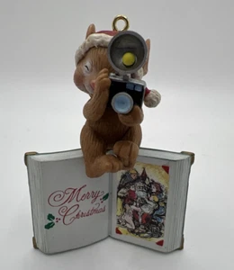VINTAGE 1992 GLANZRE FAME WEIHNACHTSSCHMUCK MAUS METRONOM KAMERA BUCH - Bild 1 von 5