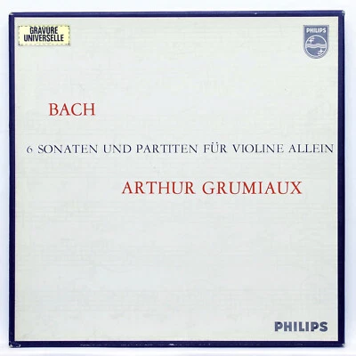 ARTHUR GRUMIAUX - JS BACH sonatas & partitas for violin PHILIPS 3xLPs box EX++ - Image 1 of 2
