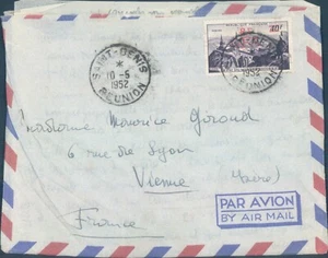 REUNIÓN cubierta antigua a Francia 1952 - Imagen 1 de 2
