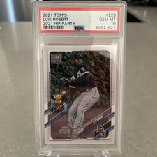 Luis Robert 2021 Topps Series 1 Rip Party Pack SSP #2/10 #223 White Sox POP 1!!!