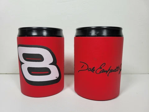 Dale Earnhardt Jr Nascar Beer Can Holder RED insulated sleeve Cover