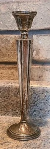 Antique Sterling Silver Tall Candle Stick Holder 10in (A9) - Picture 1 of 22
