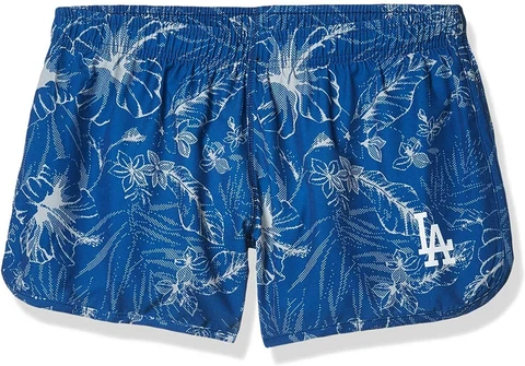FOCO MLB Women's Los Angeles Dodgers Tonal Floral Running Shorts Cover