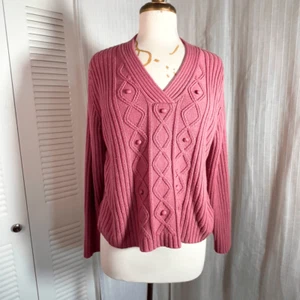Rena Rowan | Women’s | Sweaters | L | Soft Knitted Mauve Thick Textured Sweater - Picture 1 of 5