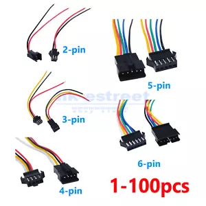 Set JST SM 2,54 mm Steigungsstecker Buchse Stecker Kabel Stecker Draht 2P/3P/4P/5P/6Pin - Bild 1 von 47