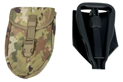 PROPPER INTERNATIONAL NEW US USGI E TOOL SHOVEL & NEW MULTICAM OCP SCORPION MOLLE CARRIER COVER POUCH