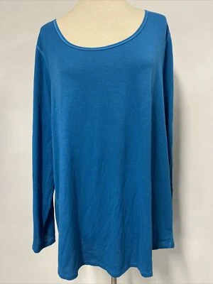 Camiseta Lucy Azul Cuello Redondo Manga Larga, Para Mujer Talla 3X Foto 1 de 4