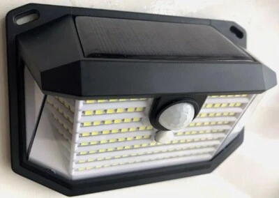 Solar Brightbeam Motion Sensor PIR  Security Lights Battery 178 LED  2 PACK - Image 1 of 4