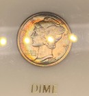 1916 p mercury dime It has a very high grade is in its plastic Nice Toned