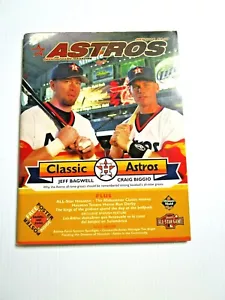 July 2004 Houston Astros Program & Poster Jeff Bagwell & Craig Biggio Cover ++ - Picture 1 of 12