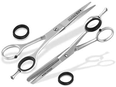 INSTRUMENTENRW Set Fellschere Haarschere Tierhaarschere Hundeschere inkl. Etui