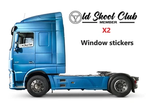 Pegatinas para ventana de camión Old School Club x 2. Calcomanía Volvo Scania Daf Iveco Man - Imagen 1 de 5